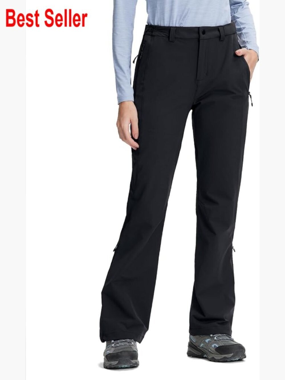 Flared Hiking Pants Quick Dry Water Resistant Ripstop Cargo